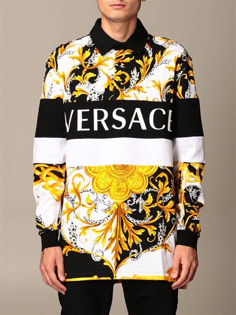 versace long sleeve polo.